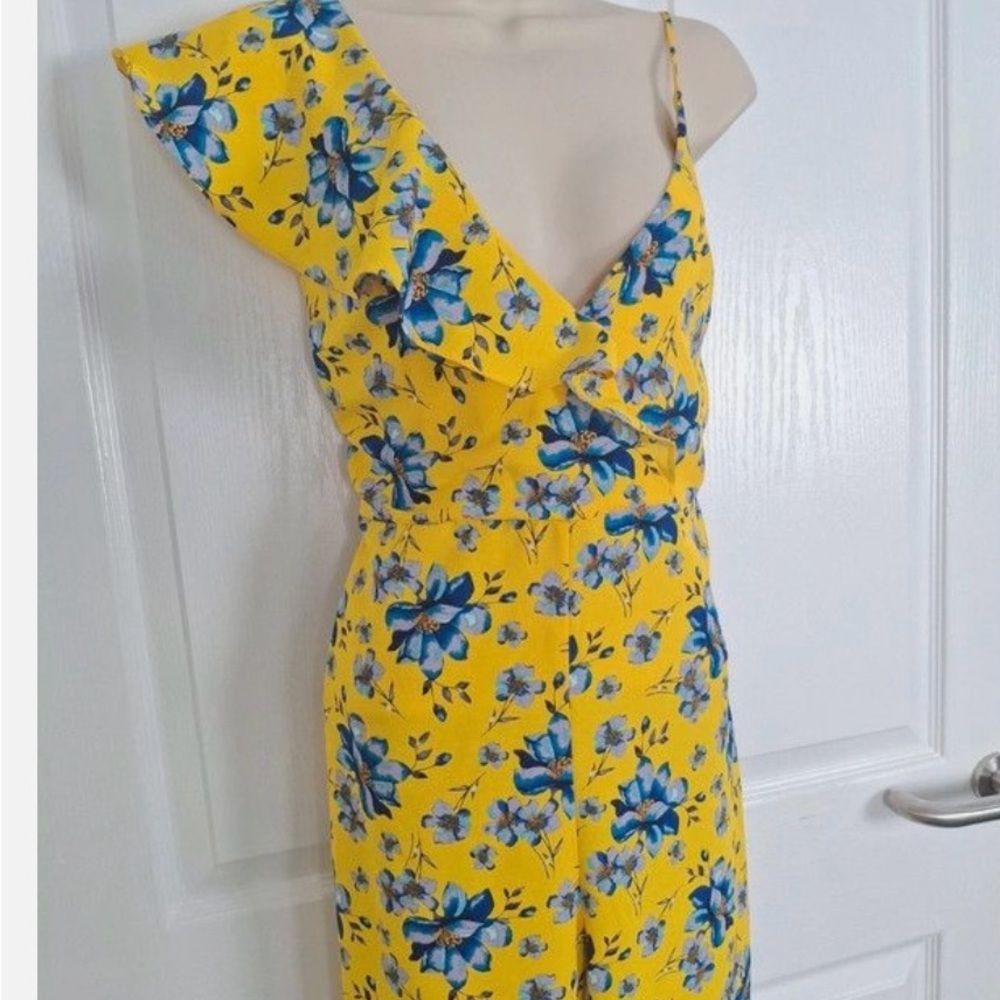 Floral Yellow and Blue Women's jumpsuit